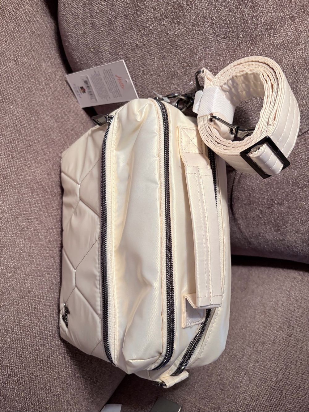 lug Champagne Crossbody Bag with Removable Strap - Picture 4 of 4